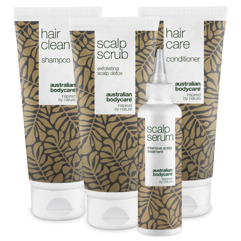 4-pak til skæl og tør hovedbund â Hårprodukter til skæl, tør hovedbund, kløe eller fedtet hår